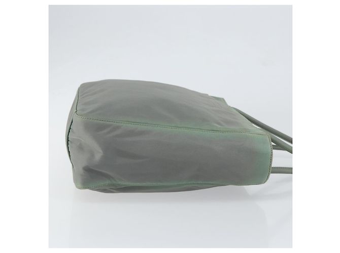 PRADA Tote Bag aus Nylon Khaki Silber authentisch bs31017 - Ansicht 3