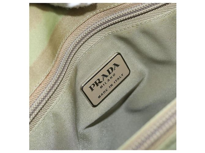 Prada Tote Bag aus Nylon Khaki Silber authentisch bs31019 - Ansicht 19