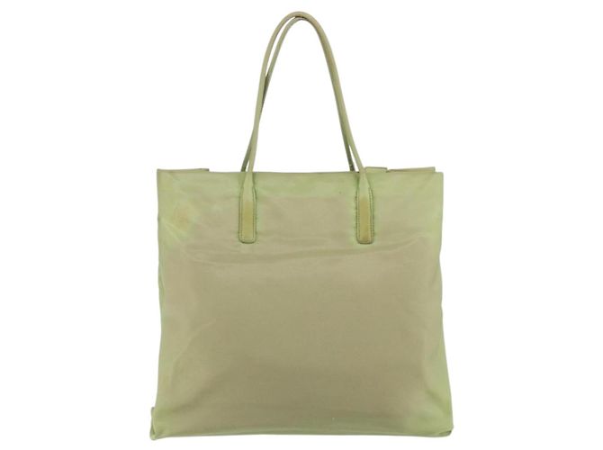 Prada Tote Bag aus Nylon Khaki Silber authentisch bs31019 - Ansicht 2