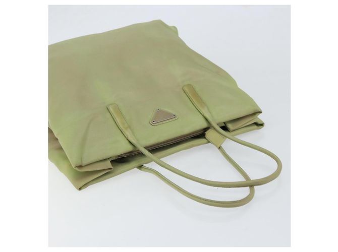 Prada Tote Bag aus Nylon Khaki Silber authentisch bs31019 - Ansicht 6