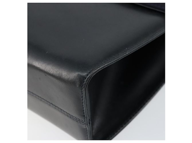 Bolsa de Ombro Salvatore Ferragamo em Couro Preto Dourado Auth 152686 - vista 10