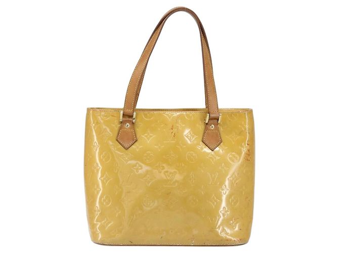 LOUIS VUITTON Borsa a Mano Houston Monogram Vernis Beige M91004 LV Auth bs30905 - vista 13