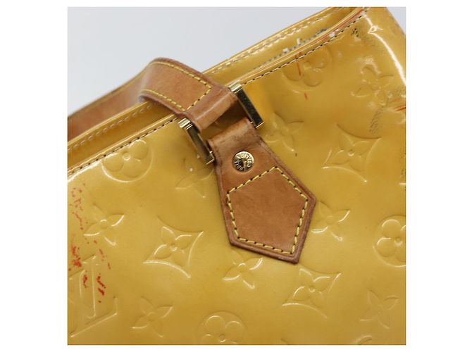 LOUIS VUITTON Borsa a Mano Houston Monogram Vernis Beige M91004 LV Auth bs30905 - vista 19