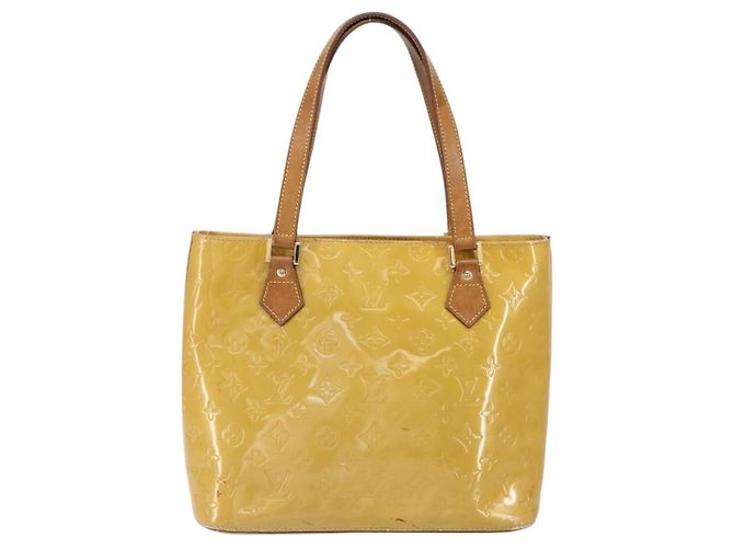 LOUIS VUITTON Borsa a Mano Houston Monogram Vernis Beige M91004 LV Auth bs30905 - vista 2