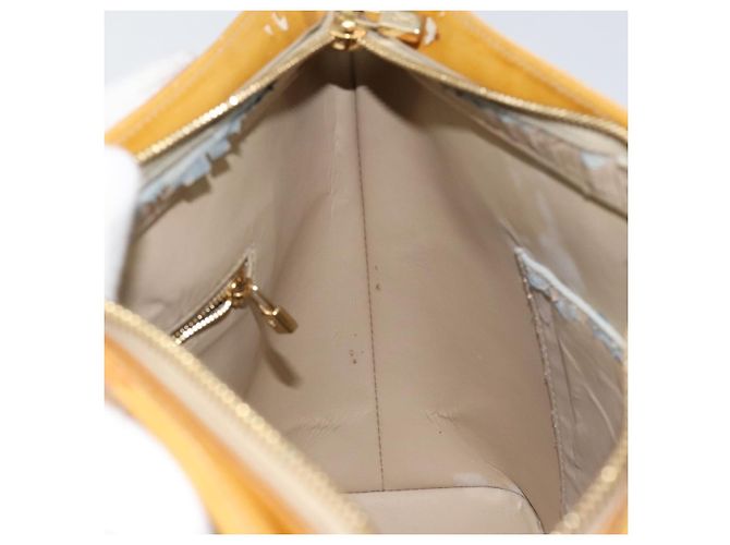 LOUIS VUITTON Borsa a Mano Houston Monogram Vernis Beige M91004 LV Auth bs30905 - vista 22