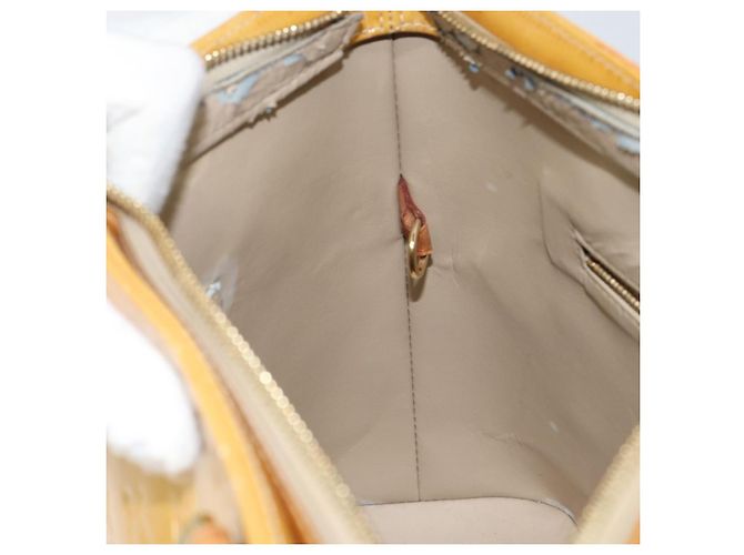 LOUIS VUITTON Borsa a Mano Houston Monogram Vernis Beige M91004 LV Auth bs30905 - vista 23