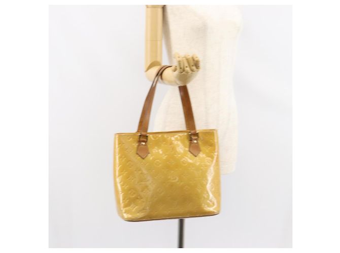 LOUIS VUITTON Borsa a Mano Houston Monogram Vernis Beige M91004 LV Auth bs30905 - vista 26