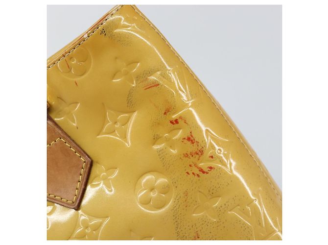 LOUIS VUITTON Borsa a Mano Houston Monogram Vernis Beige M91004 LV Auth bs30905 - vista 9