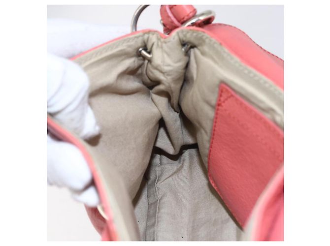 Chloé Borsa a mano in pelle Chloe Lily 2 in 1 Rosa Oro Auth BA7807 D'oro - vista 19