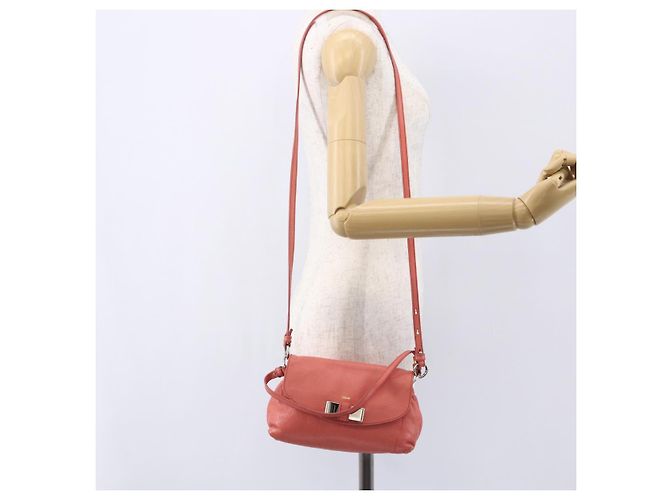 Chloé Borsa a mano in pelle Chloe Lily 2 in 1 Rosa Oro Auth BA7807 D'oro - vista 22
