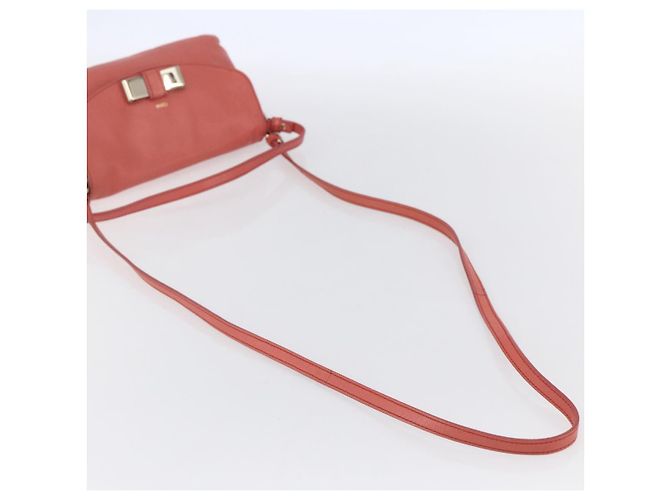 Chloé Borsa a mano in pelle Chloe Lily 2 in 1 Rosa Oro Auth BA7807 D'oro - vista 9