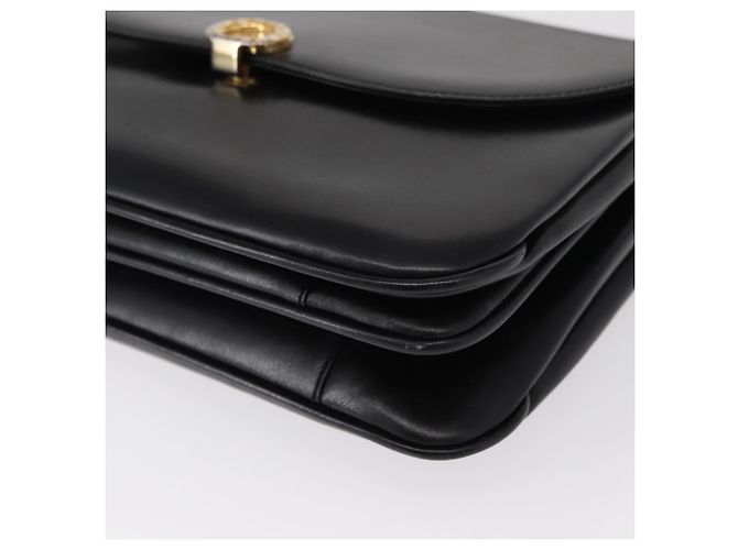 BALLY Borsa a Spalla in Pelle Nera e Oro Auth BA7813 Nero D'oro - vista 12