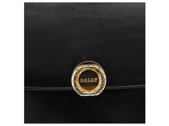 BALLY Borsa a Spalla in Pelle Nera e Oro Auth BA7813 Nero D'oro - vista 15