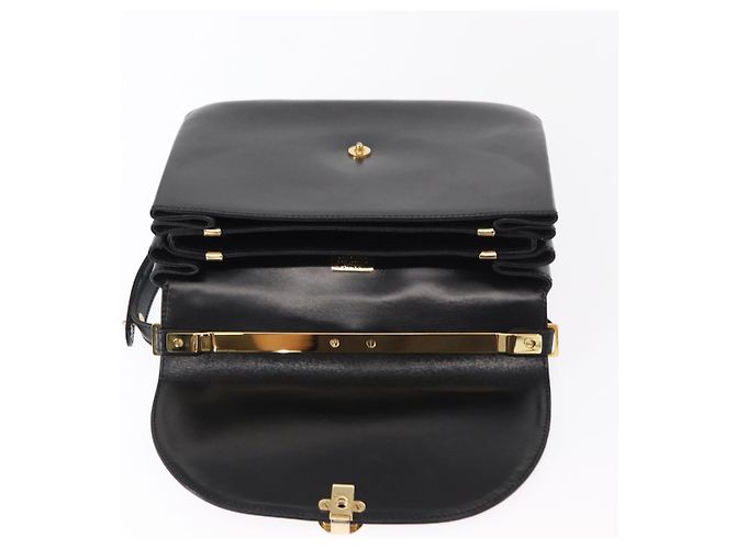 BALLY Borsa a Spalla in Pelle Nera e Oro Auth BA7813 Nero D'oro - vista 16