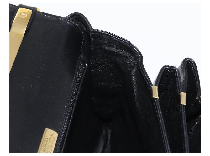 BALLY Borsa a Spalla in Pelle Nera e Oro Auth BA7813 Nero D'oro - vista 19