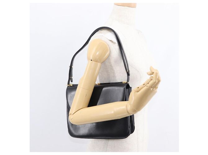 BALLY Borsa a Spalla in Pelle Nera e Oro Auth BA7813 Nero D'oro - vista 26