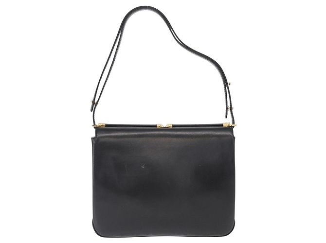 BALLY Borsa a Spalla in Pelle Nera e Oro Auth BA7813 Nero D'oro - vista 3