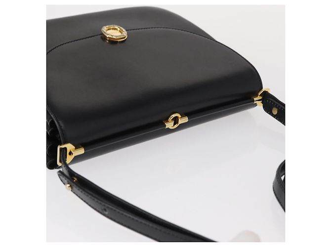 BALLY Borsa a Spalla in Pelle Nera e Oro Auth BA7813 Nero D'oro - vista 7