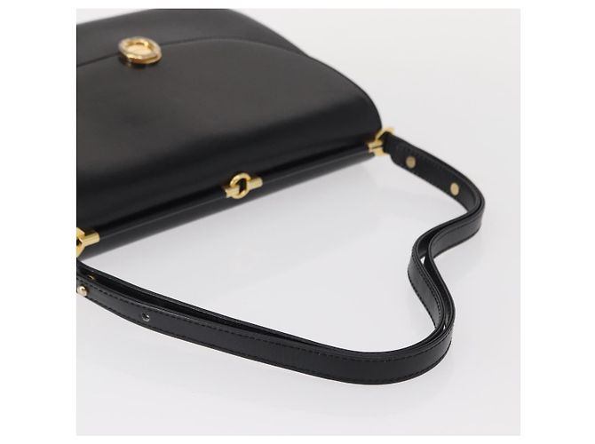 BALLY Borsa a Spalla in Pelle Nera e Oro Auth BA7813 Nero D'oro - vista 8