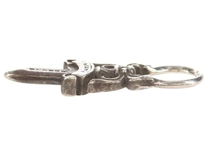 Chrome Hearts Dolch Anhänger Top Charm Ag925 Silber Auth 152466M - Ansicht 10