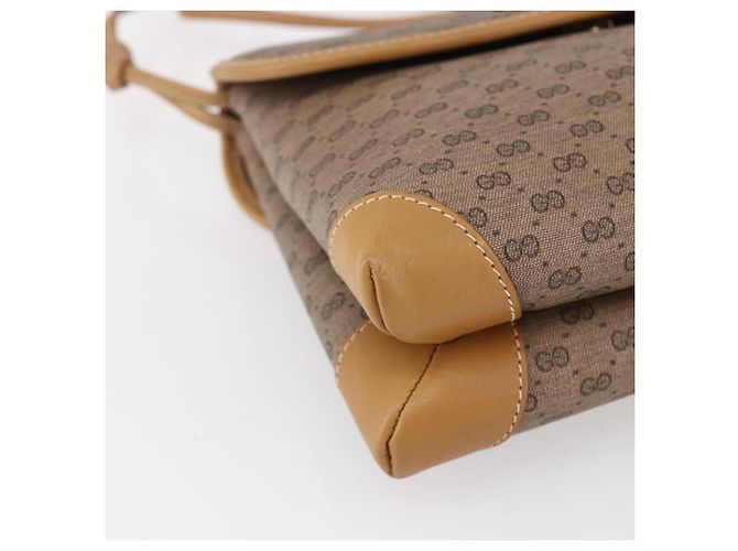 Gucci Borsa a Spalla Micro GG Supreme PVC Beige Oro 007 105 5548 Auth BA7825 D'oro - vista 11