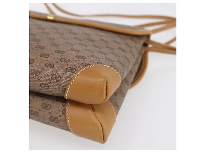 Gucci Borsa a Spalla Micro GG Supreme PVC Beige Oro 007 105 5548 Auth BA7825 D'oro - vista 12