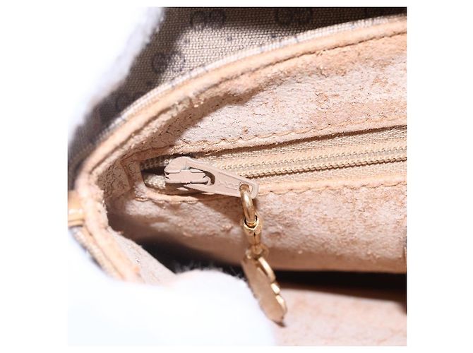 Gucci Borsa a Spalla Micro GG Supreme PVC Beige Oro 007 105 5548 Auth BA7825 D'oro - vista 16