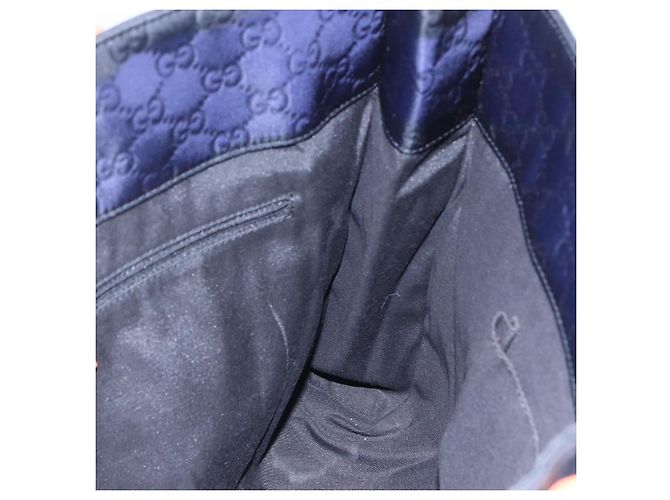 GUCCI GG Canvas Tote Bag Nylon Navy 355732 Auth BA7774 Marineblau - Ansicht 17