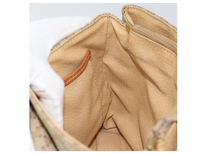 Céline Borsa a mano in tela Macadam CELINE PVC beige oro Auth gh1223 D'oro - vista 18