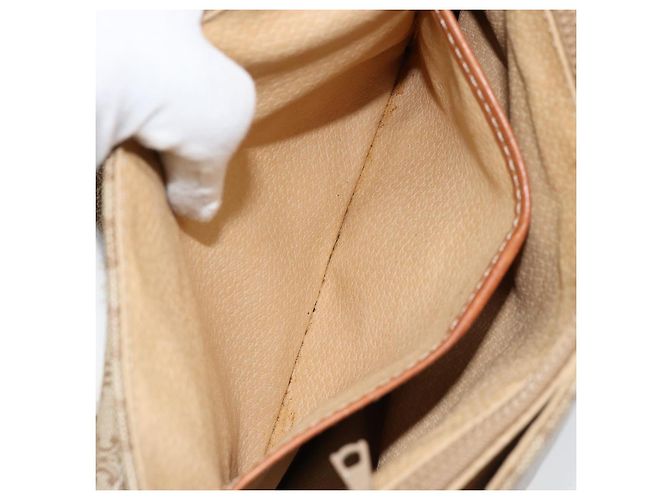 Céline Borsa a mano in tela Macadam CELINE PVC beige oro Auth gh1223 D'oro - vista 20