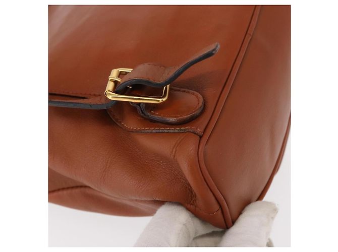 Zaino in pelle Gucci Bamboo marrone oro 003 2058 0030 Auth BA7970 - vista 16