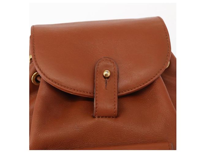 Zaino in pelle Gucci Bamboo marrone oro 003 2058 0030 Auth BA7970 - vista 19
