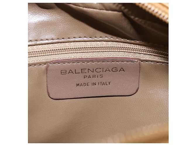 Balenciaga Borsa a Spalla in Pelle Beige Argento Auth BA8029 - vista 16