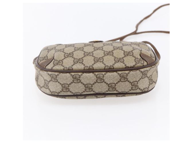 Borsa Sherry Line GG Supreme Web di GUCCI in PVC beige e oro 156 02 066 Auth BA7963 D'oro - vista 9