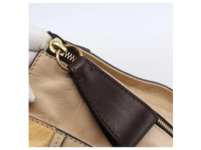 Chloé Borsa Tote in Pelle Beige Marrone Auth SW1787 - vista 16