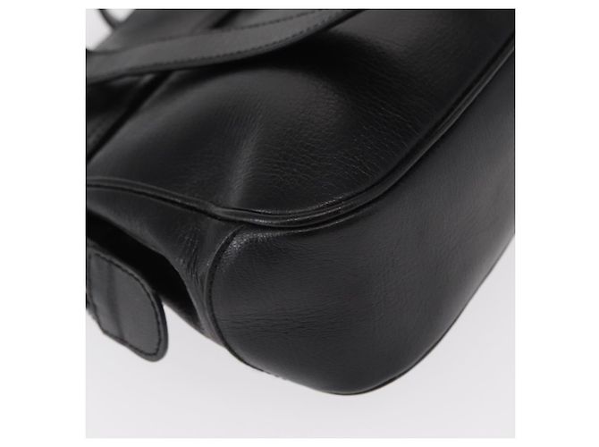 Borsa a mano Gancini in pelle nera e oro Auth SW1799 di Salvatore Ferragamo Nero D'oro - vista 12