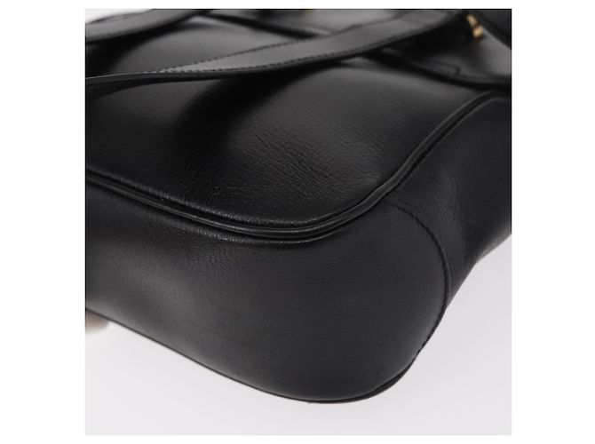 Borsa a mano Gancini in pelle nera e oro Auth SW1799 di Salvatore Ferragamo Nero D'oro - vista 13