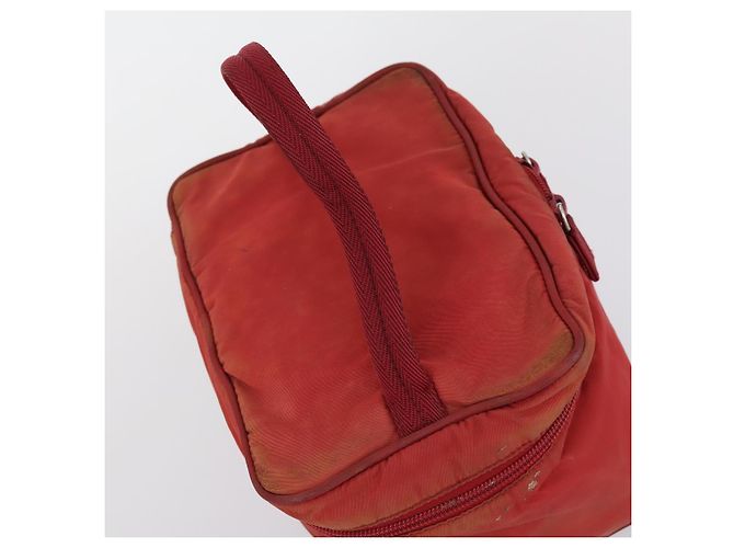 PRADA Borsa a Mano Nylon 2 Set Rosso Bianco Auth bs30661 - vista 13