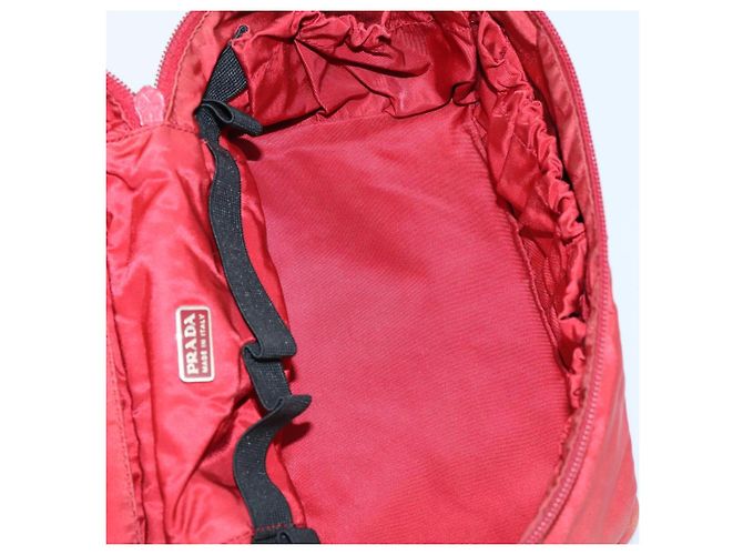 PRADA Borsa a Mano Nylon 2 Set Rosso Bianco Auth bs30661 - vista 17