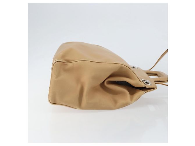 Borsa a mano in pelle Gancini Salvatore Ferragamo 2 in 1 Beige Argento Auth 150400 - vista 3