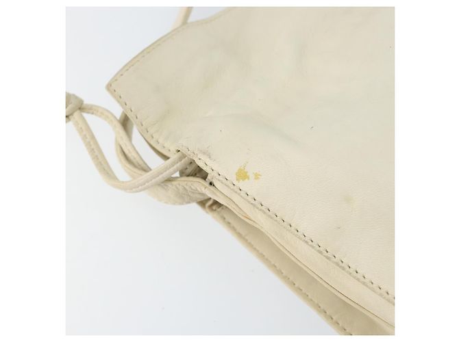 LOEWE Borsa a Spalla Anagram Pelle Bianca Auth 147902 Bianco - vista 10
