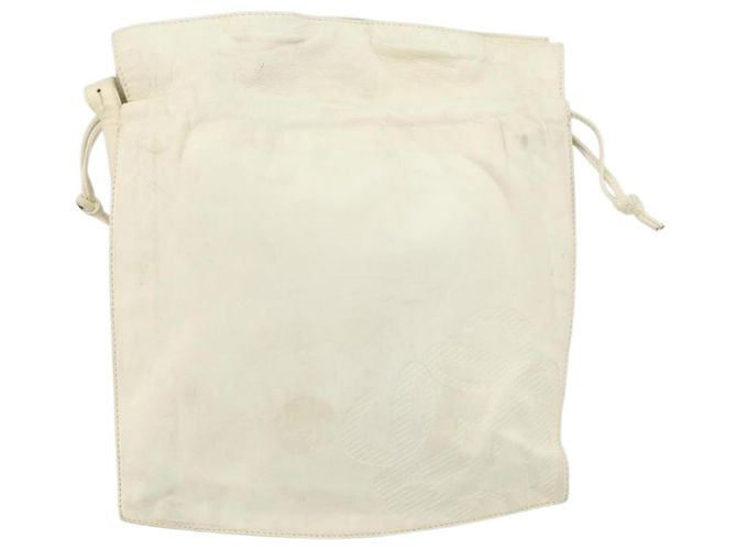 LOEWE Borsa a Spalla Anagram Pelle Bianca Auth 147902 Bianco - vista 13