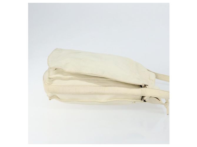 LOEWE Borsa a Spalla Anagram Pelle Bianca Auth 147902 Bianco - vista 3