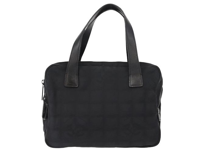 CHANEL Nuova Borsa da Viaggio in Nylon Nera CC Auth ki6162 Nero - vista 13