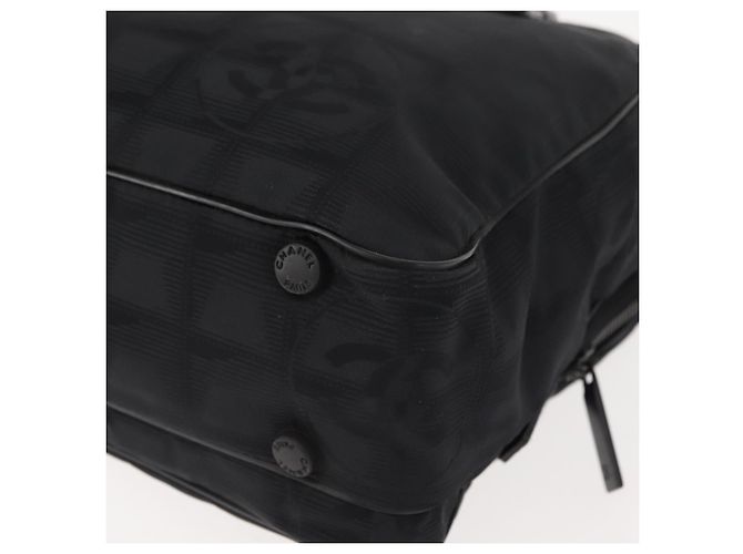 CHANEL Nuova Borsa da Viaggio in Nylon Nera CC Auth ki6162 Nero - vista 17