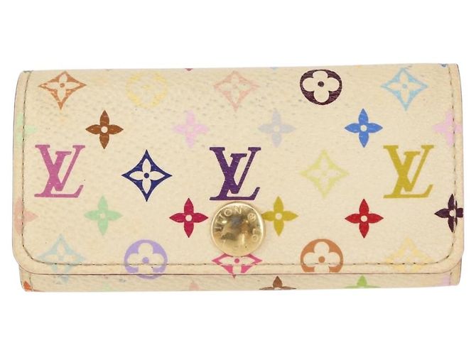 LOUIS VUITTON Monogramm Multicolor Multicles 4 Schlüsseletui Weiß M93731 Auth 151171 - Ansicht 13