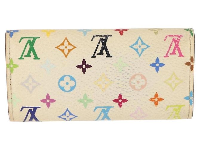 LOUIS VUITTON Monogramm Multicolor Multicles 4 Schlüsseletui Weiß M93731 Auth 151171 - Ansicht 2