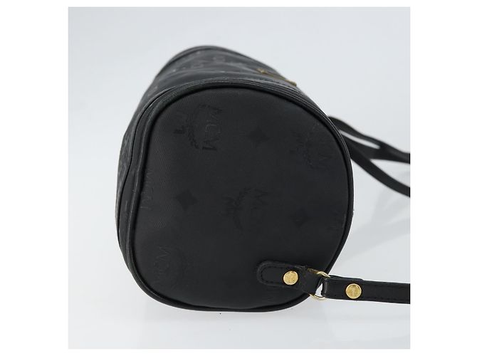 Borsa a spalla MCM Vicetos Logogram PVC Nero Oro Auth 151037 D'oro - vista 3