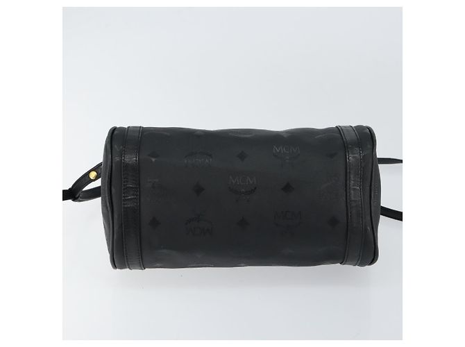 Borsa a spalla MCM Vicetos Logogram PVC Nero Oro Auth 151037 D'oro - vista 5