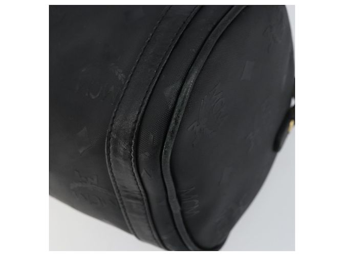 Borsa a spalla MCM Vicetos Logogram PVC Nero Oro Auth 151037 D'oro - vista 9